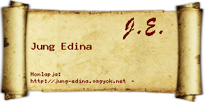 Jung Edina névjegykártya